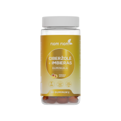 Сырые порошки Nom nom Куркума + имбирь (60 жевательных конфет со вкусом персика)